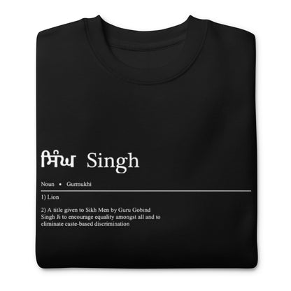 Singh by Definition Sweatshirt (with White Detailing)