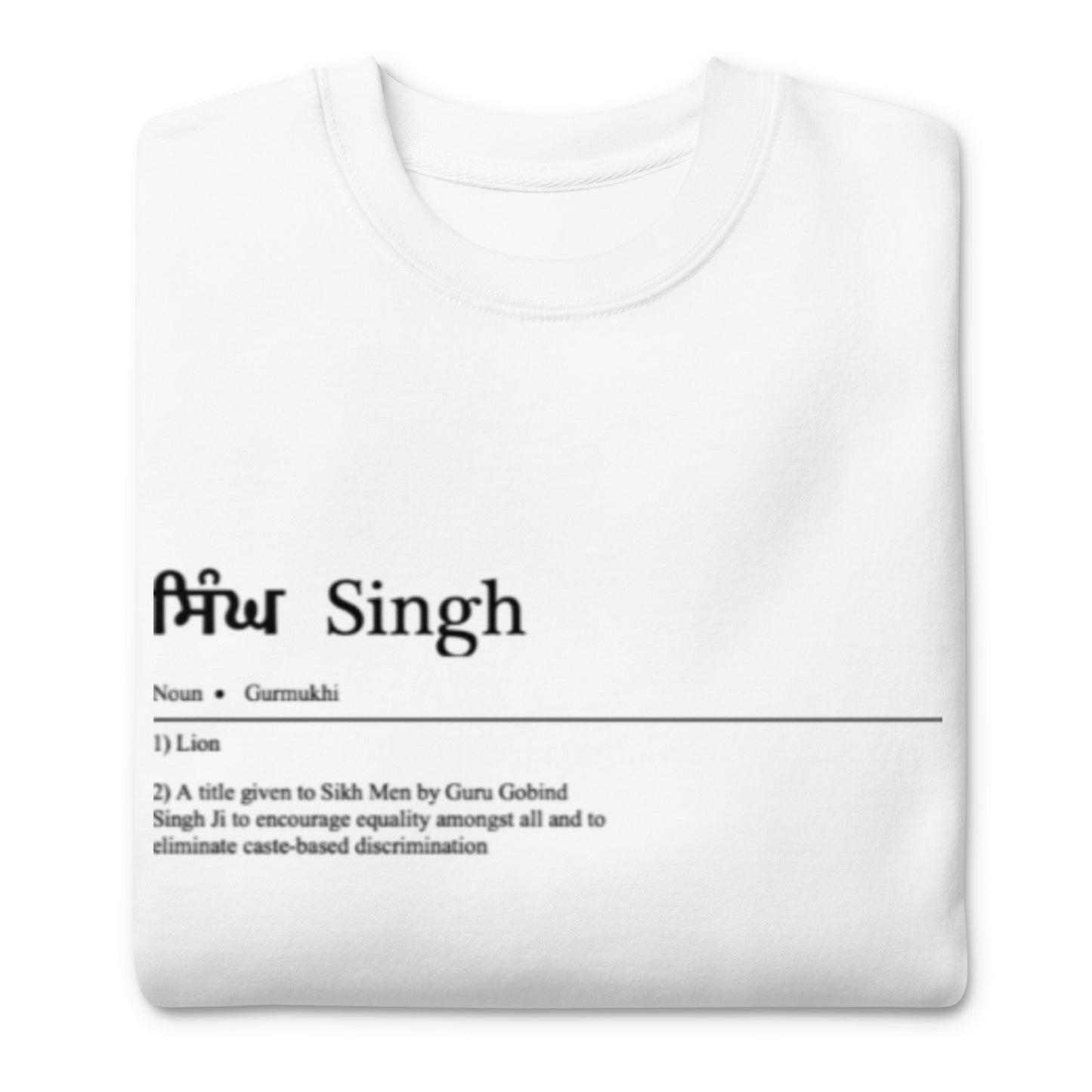 Singh by Definition Sweatshirt (with Black Detailing)